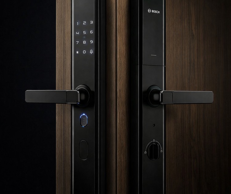 Умный дверной замок bosch id20 black 1 Умный дверной замок bosch id20 black на входной двери