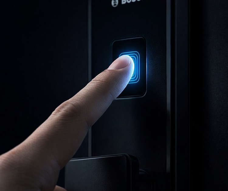 Умный дверной замок bosch fu20plus black 7 Биометрический сканер отпечатков замка bosch fu20plus