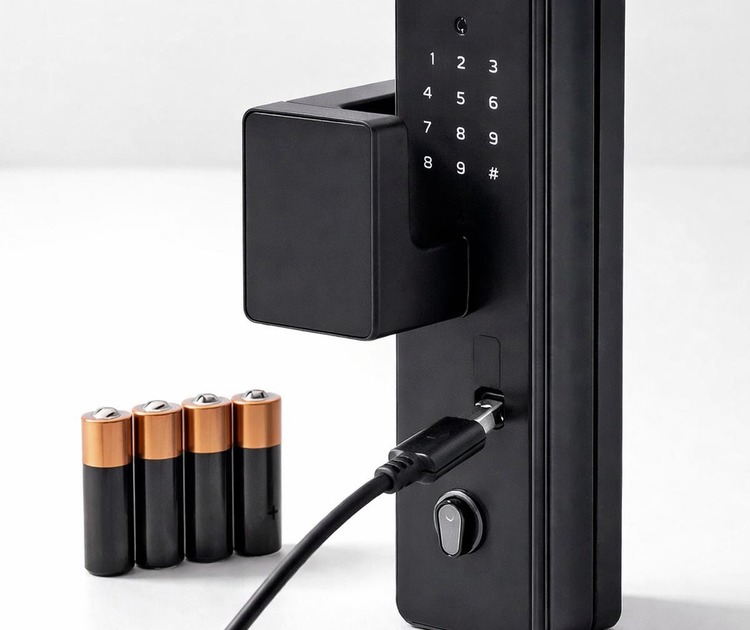 Умный дверной замок bosch fu20plus black 11 Питание замка bosch fu20plus от батареек аа и аварийный usb