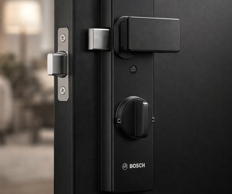 Умный дверной замок bosch fu20plus black 12 Ночная задвижка и защита от подглядывания замка bosch fu20plus
