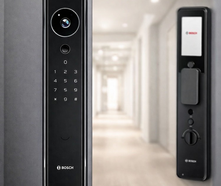 Умный дверной замок bosch fu8 black 7 Встроенная камера 1 мп в замке bosch fu8