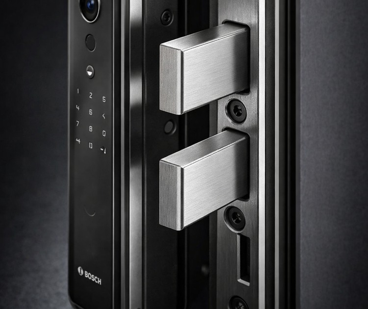 Умный дверной замок bosch fu8 black 9 Корпус из алюминия и нержавеющей стали замка bosch fu8