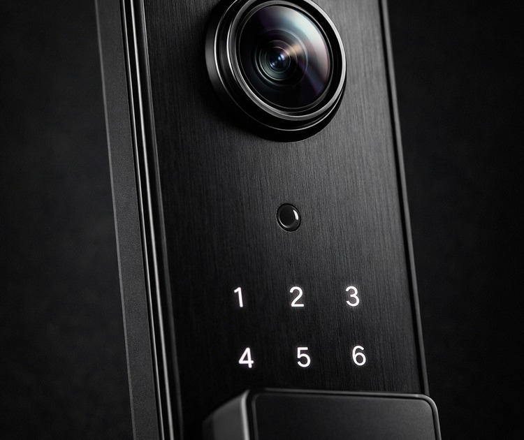 Умный дверной замок bosch fu20pro black 7 Встроенная камера 2 мп в замке bosch fu20pro