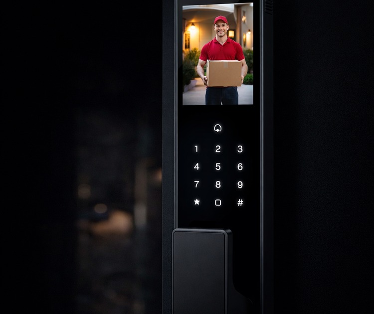 Умный дверной замок bosch fu20pro black 8 Цветной дисплей замка bosch fu20pro 3,97 дюйма