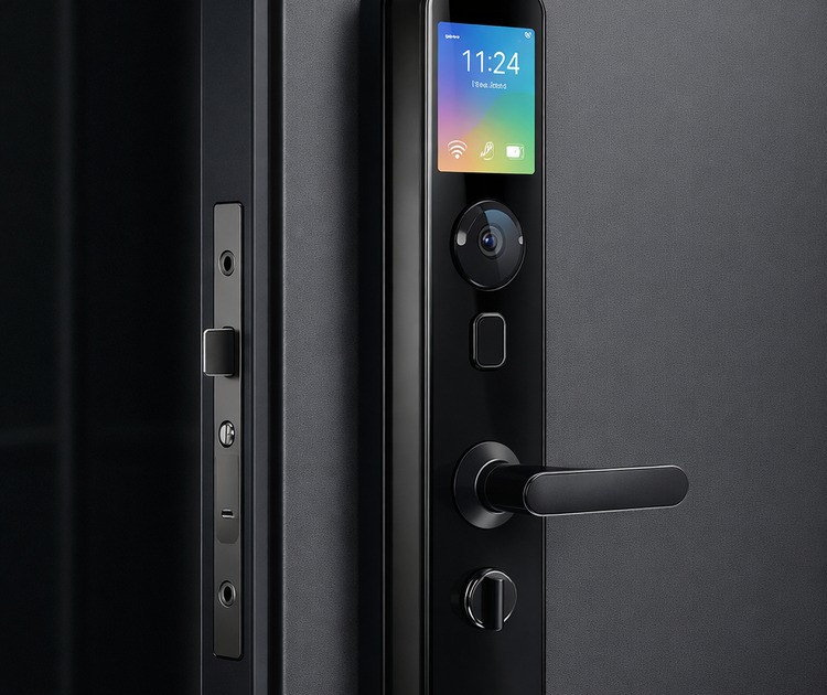 Умный дверной замок bosch fu6plus black 1 Умный дверной замок bosch fu6plus black на входной двери
