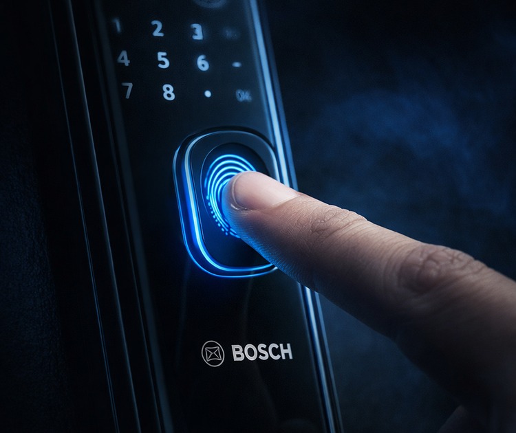 Умный дверной замок bosch fu6plus black 7 Сканер отпечатков пальцев замка bosch fu6plus