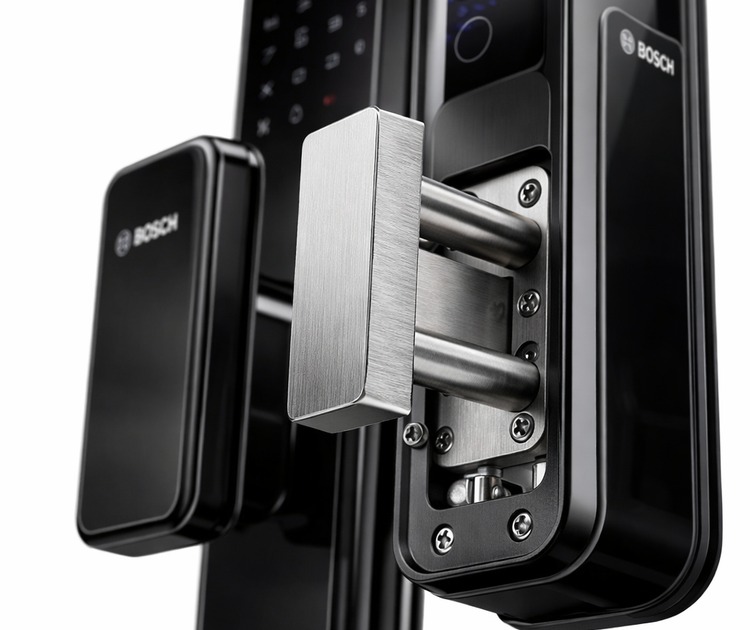 Умный дверной замок bosch el400vf black 10 Надёжный ригель из нержавеющей стали замка bosch el400vf