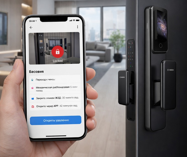 Умный дверной замок bosch el400vf black 11 Управление замком bosch el400vf через tuya smart