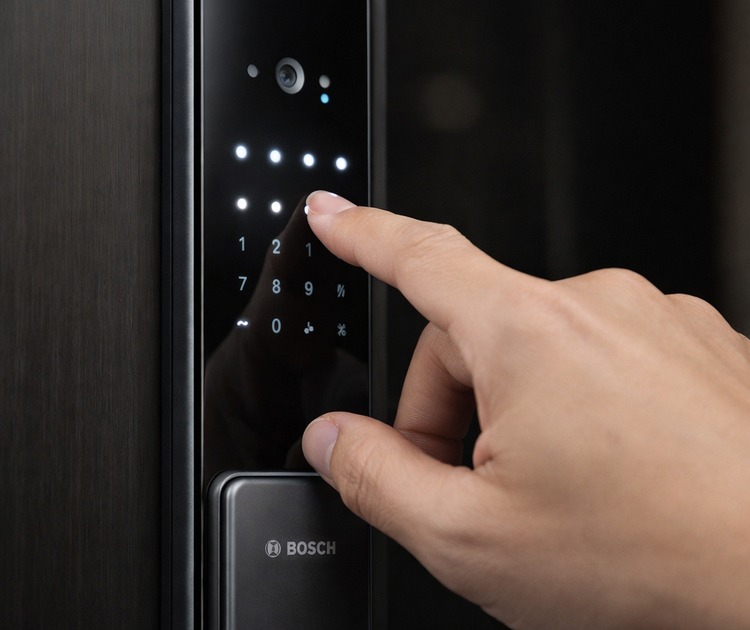 Умный дверной замок bosch el600vf black 10 Ввод виртуального пароля на замке bosch el600vf