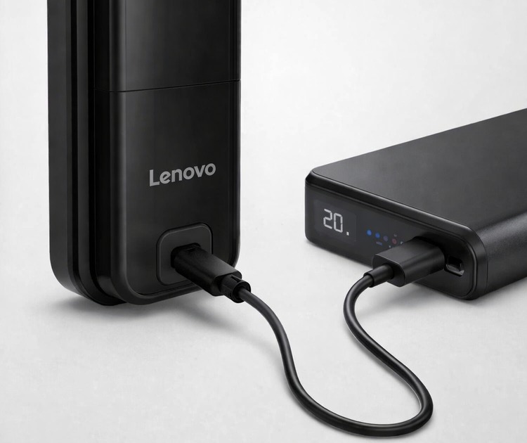 Умный дверной замок lenovo e3 pro black / coffee gold 11 Аварийная зарядка замка lenovo e3 pro через micro usb от внешнего аккумулятора