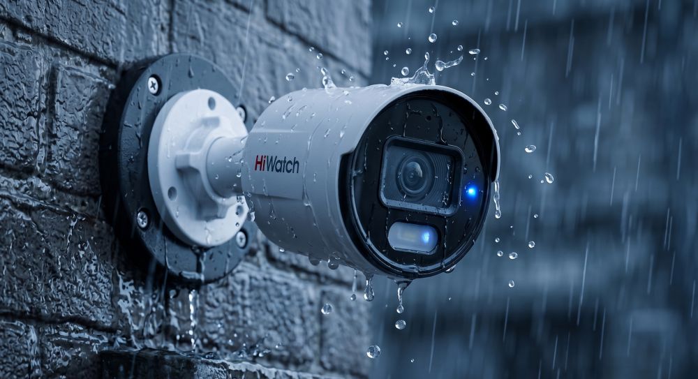 Комплект hiwatch на 4 ip камеры 2мп colorvu №2а 16 Защита камер от влаги и пыли по стандарту ip67