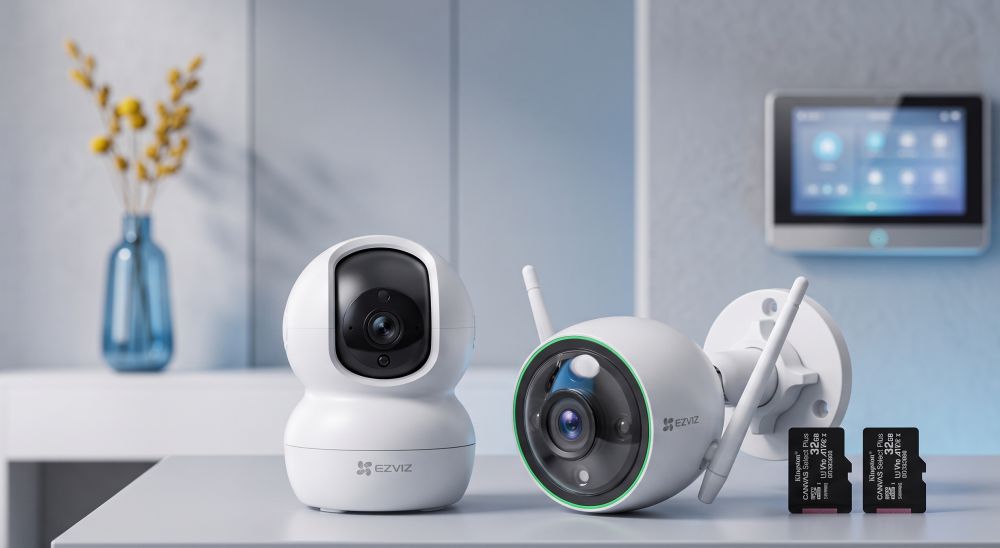 Комплект wi-fi видеонаблюдения на 2 камеры 3 Готовый комплект wi-fi видеонаблюдения ezviz на 2 камеры в калининграде