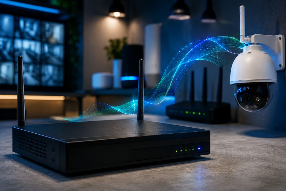 Видеорегистраторы с поддержкой wifi 3 Схема беспроводной системы видеонаблюдения с wi-fi видеорегистратором и камерами