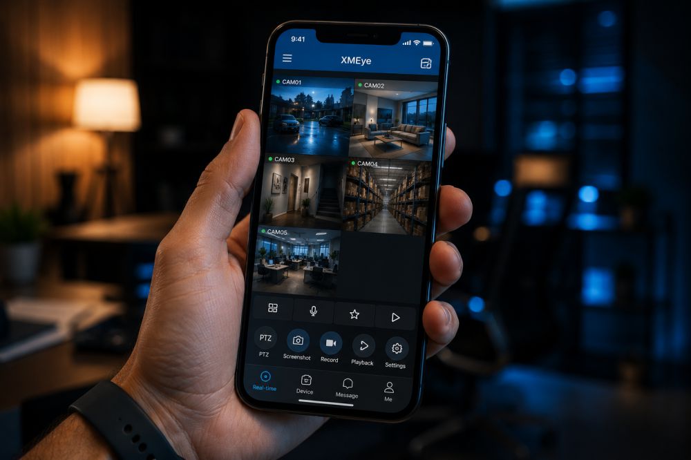 Комплект эконом для помещения на 5 ahd камер №2 11 Мобильное приложение xmeye для удаленного просмотра видеонаблюдения